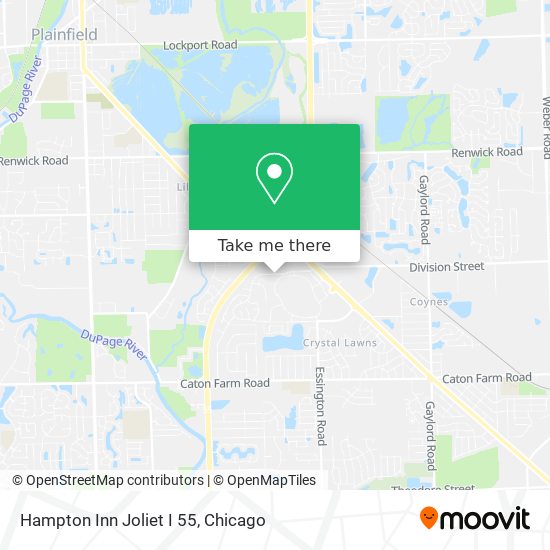 Hampton Inn Joliet I 55 map