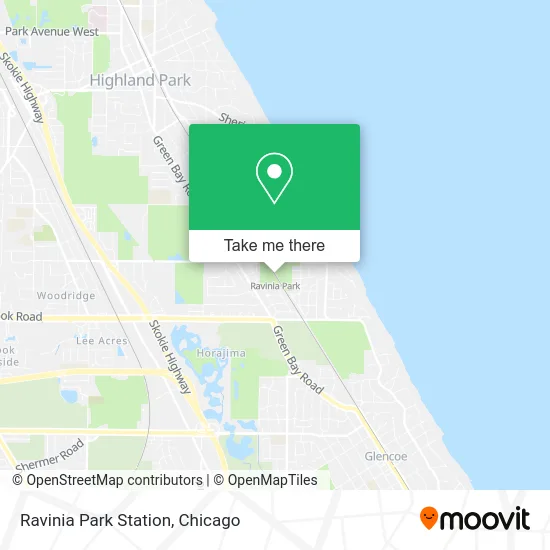 Ravinia Park Station map