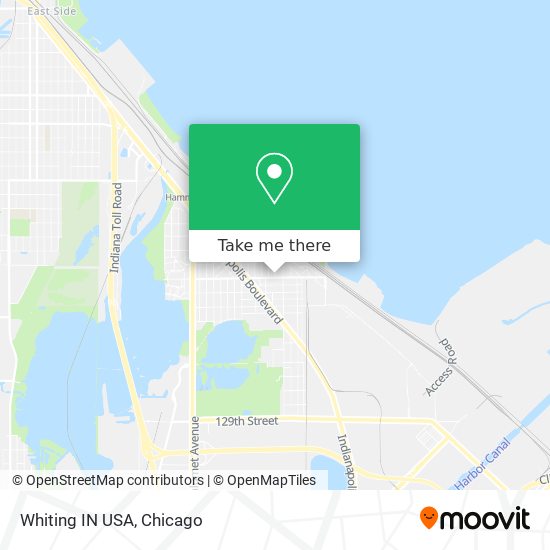 Whiting IN USA map