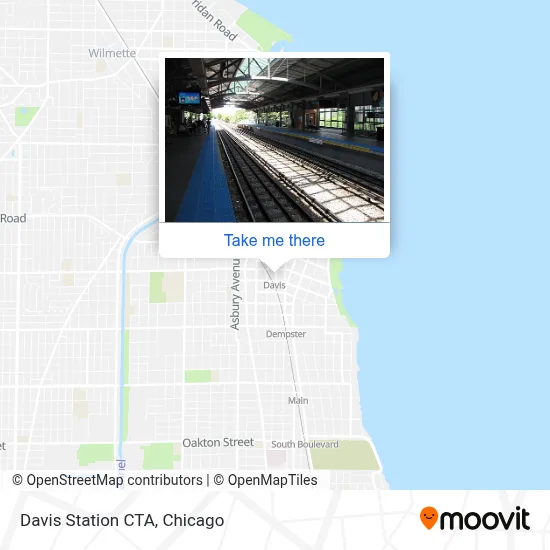 Davis Station CTA map