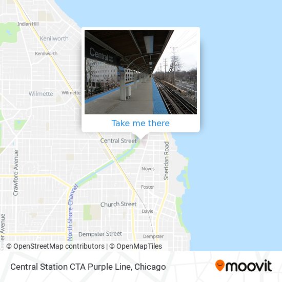 Central Station CTA Purple Line map