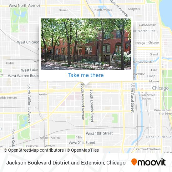 Mapa de Jackson Boulevard District and Extension