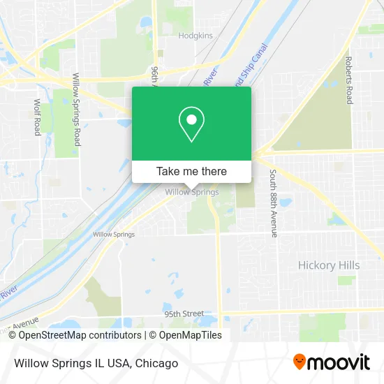 Willow Springs IL USA map
