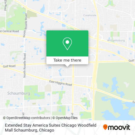 Extended Stay America Suites Chicago Woodfield Mall Schaumburg map