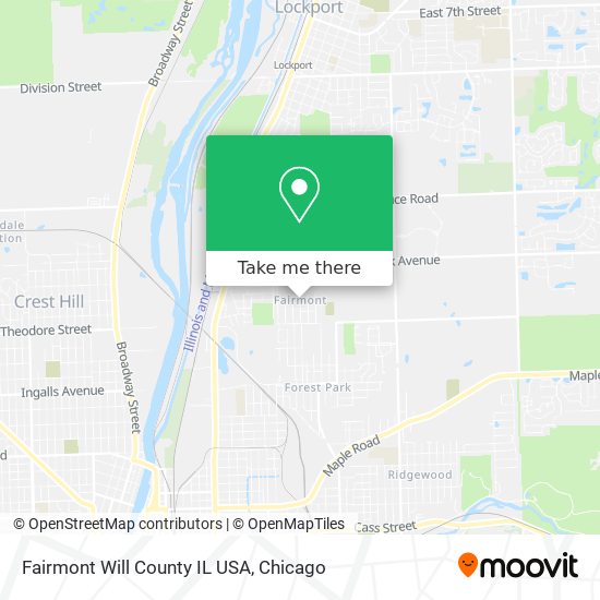 Fairmont Will County IL USA map