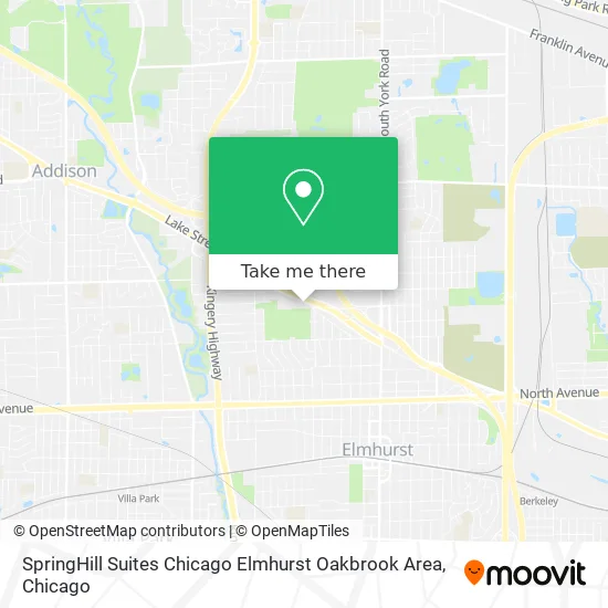 SpringHill Suites Chicago Elmhurst Oakbrook Area map