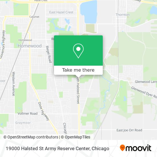 19000 Halsted St Army Reserve Center map