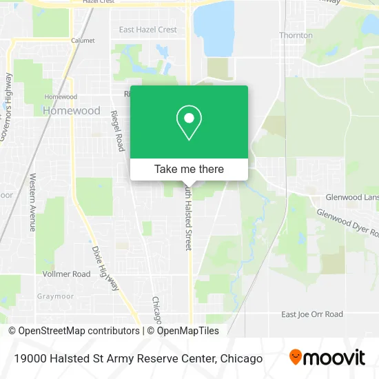 19000 Halsted St Army Reserve Center map