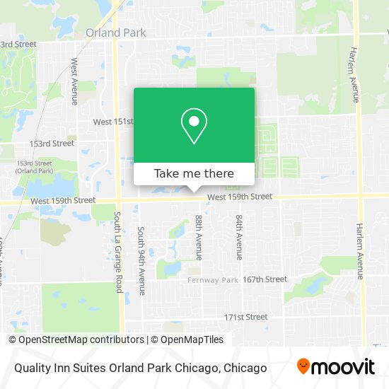 Mapa de Quality Inn Suites Orland Park Chicago