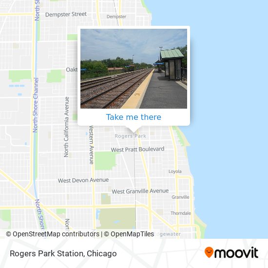 Rogers Park Station map