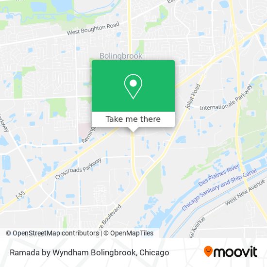 Mapa de Ramada by Wyndham Bolingbrook