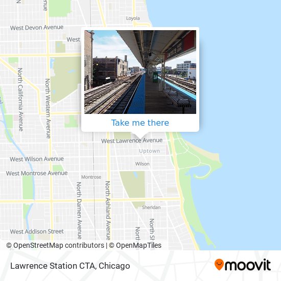 Lawrence Station CTA map