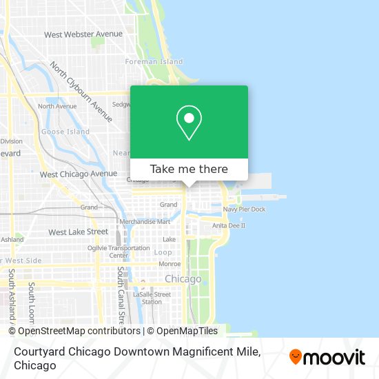 Mapa de Courtyard Chicago Downtown Magnificent Mile