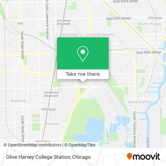 Olive Harvey College Station map