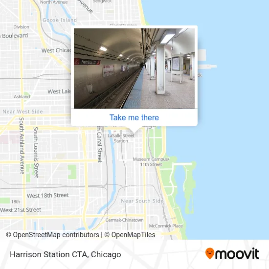 Harrison Station CTA map