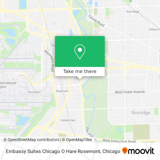 Mapa de Embassy Suites Chicago O Hare Rosemont