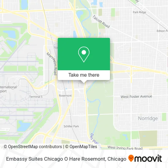 Embassy Suites Chicago O Hare Rosemont map
