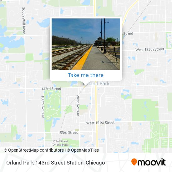 Orland Park 143rd Street Station map