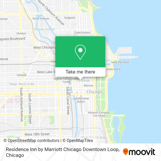 Residence Inn by Marriott Chicago Downtown Loop map