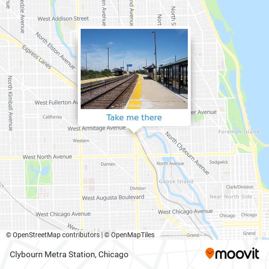 Clybourn Metra Station map