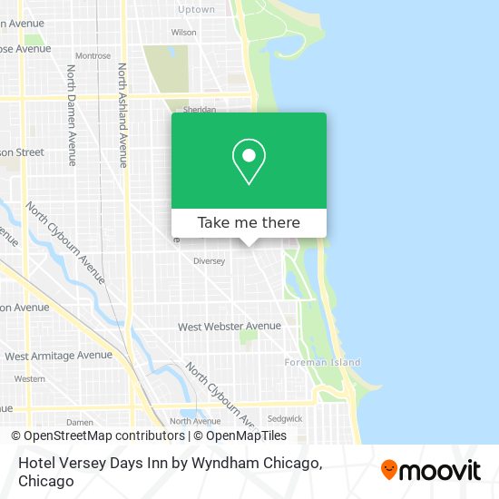 Hotel Versey Days Inn by Wyndham Chicago map