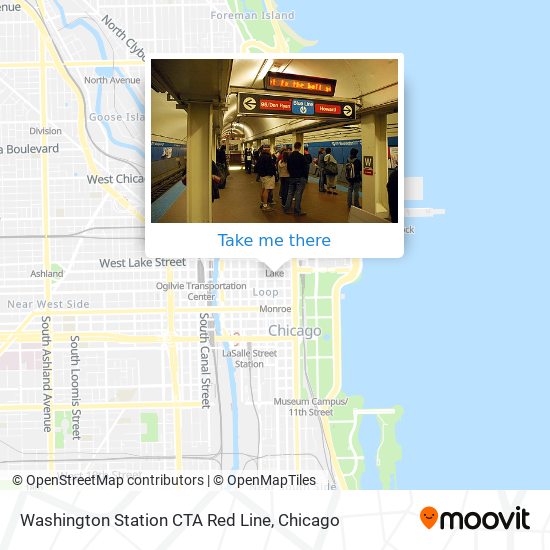 Washington Station CTA Red Line map