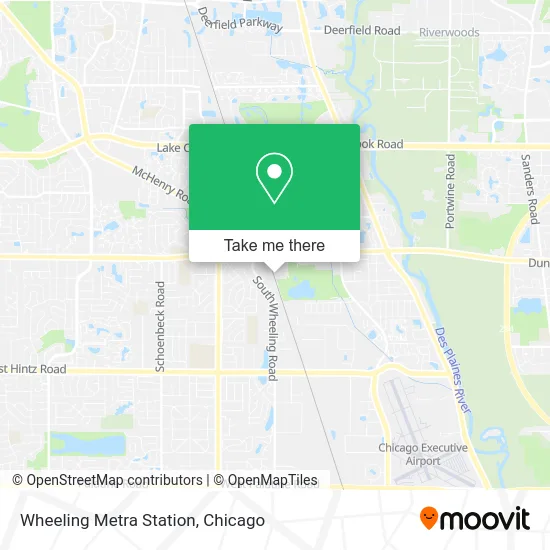 Wheeling Metra Station map