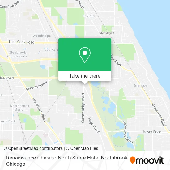Renaissance Chicago North Shore Hotel Northbrook map
