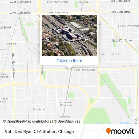 95th Dan Ryan CTA Station map