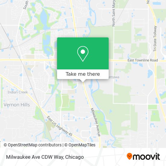 Mapa de Milwaukee Ave CDW Way