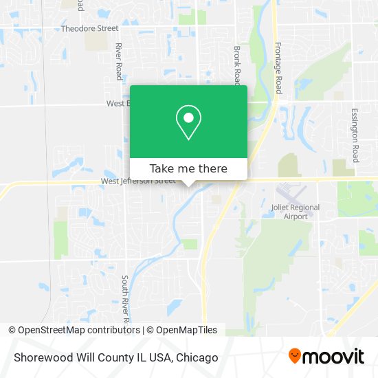 Shorewood Will County IL USA map