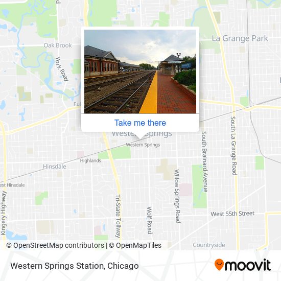Western Springs Station map