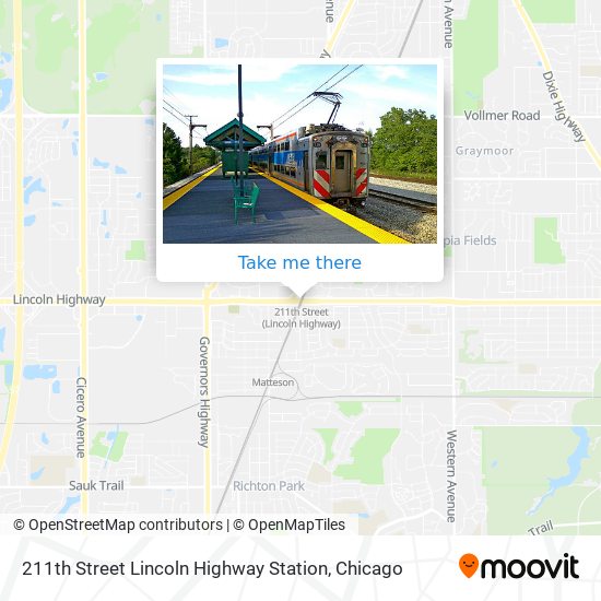 211th Street Lincoln Highway Station map