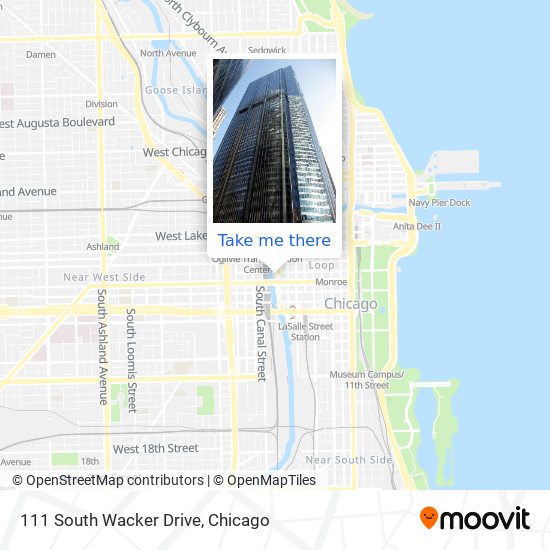 Mapa de 111 South Wacker Drive