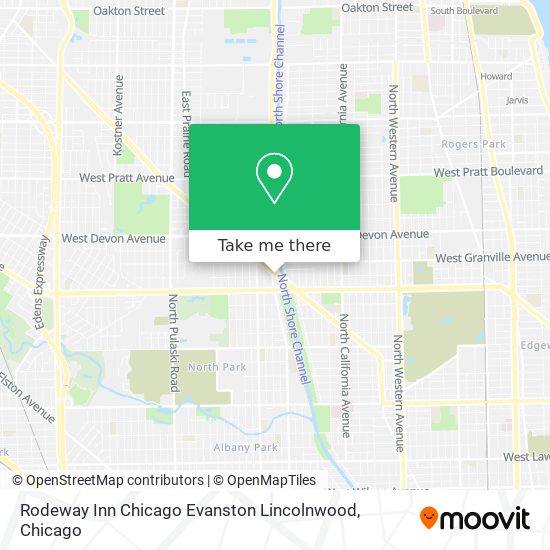 Mapa de Rodeway Inn Chicago Evanston Lincolnwood