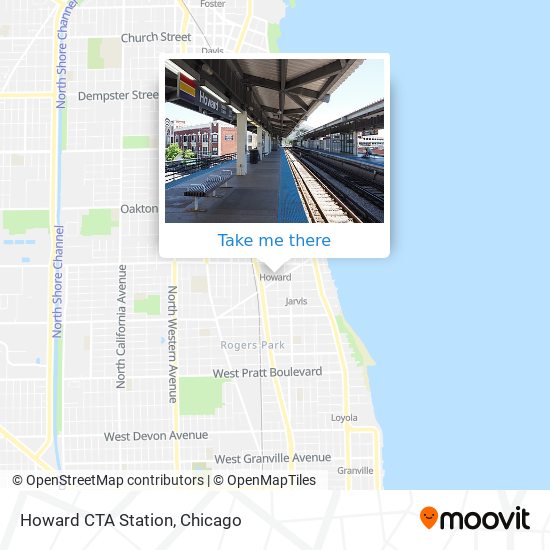 Howard CTA Station map