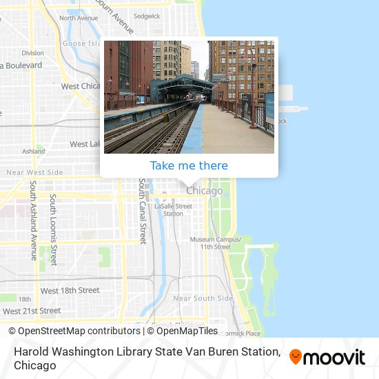 Mapa de Harold Washington Library State Van Buren Station