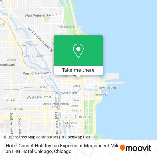 Mapa de Hotel Cass A Holiday Inn Express at Magnificent Mile an IHG Hotel Chicago