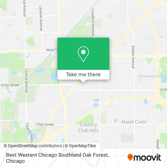 Mapa de Best Western Chicago Southland Oak Forest