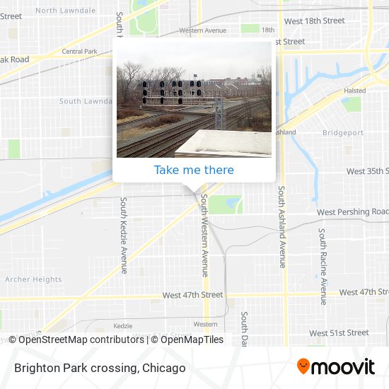 Mapa de Brighton Park crossing