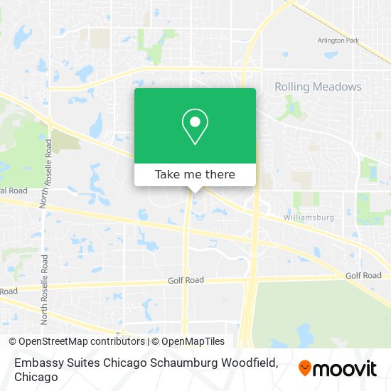 Map of Extended Stay America Chicago Woodfield Mall, Schaumburg