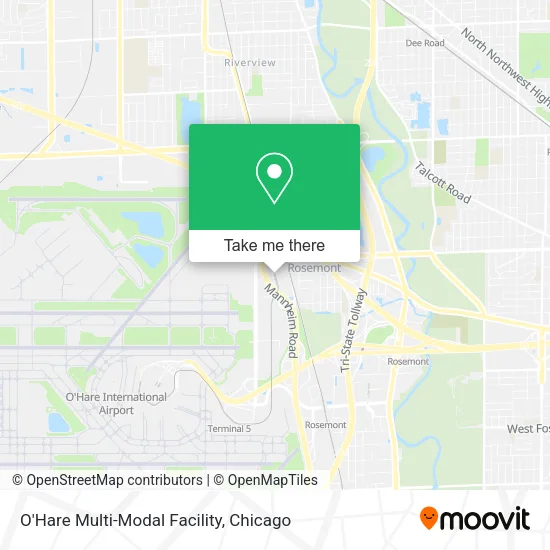O'Hare Multi-Modal Facility map