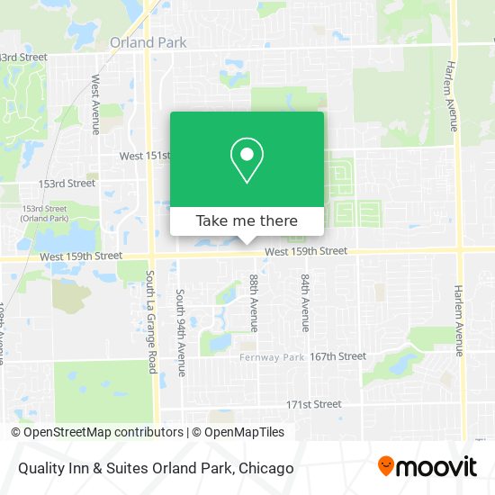 Quality Inn & Suites Orland Park map