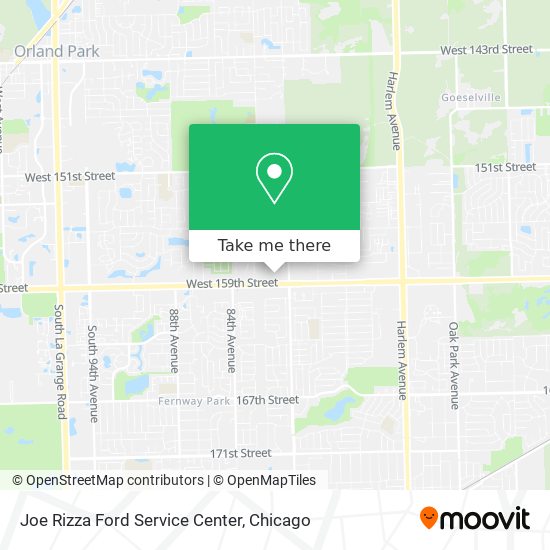 Mapa de Joe Rizza Ford Service Center