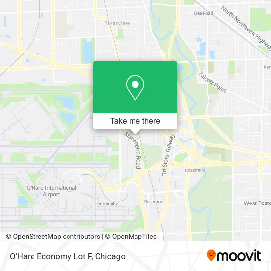 Mapa de O'Hare Economy Lot F