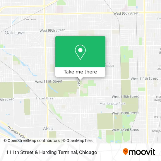 Mapa de 111th Street & Harding Terminal