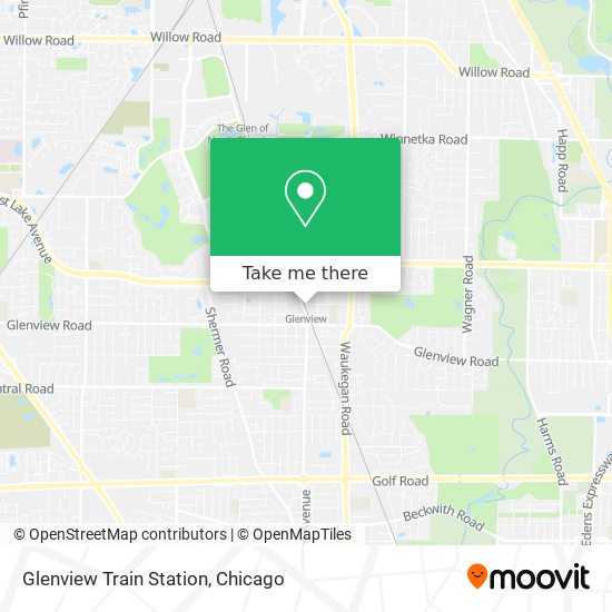 Glenview Train Station map