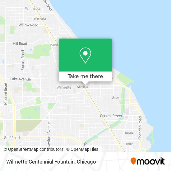 Wilmette Centennial Fountain map