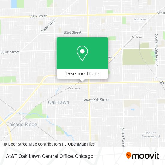 At&T Oak Lawn Central Office map