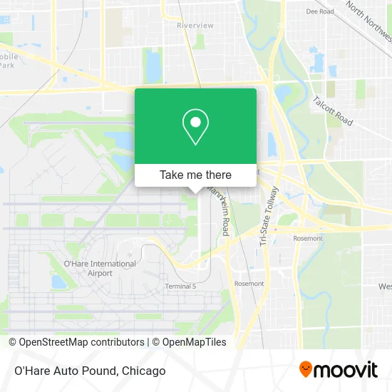 O'Hare Auto Pound map